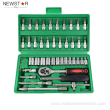 46pcs 1/4" Socket Wrench Set for Auto Repair
